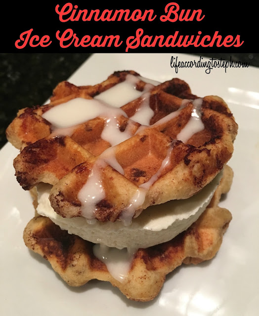 Life According to Steph Cinnamon Bun Ice Cream Sandwiches