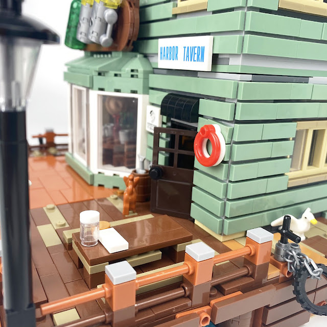 Nifeliz harbor tavern village compatible with lego set
