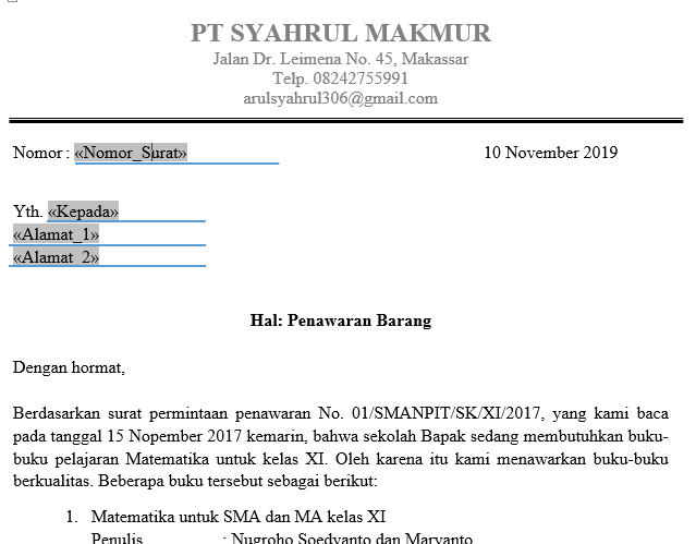 Cara Membuat Surat Ke Banyak Penerima Mail Merge Word Tutorialduaenam