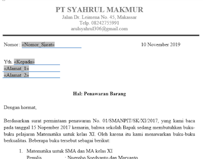 Cara Membuat Surat Ke Banyak Penerima Mail Merge Word Tutorialduaenam