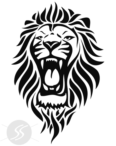 Adesivo decorativo leão bravo Adesivo decorativo leão bravo