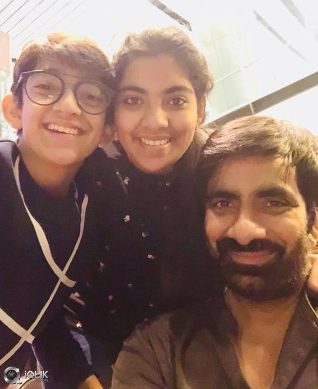 Ravi Teja Spends times with His Son and Daughter