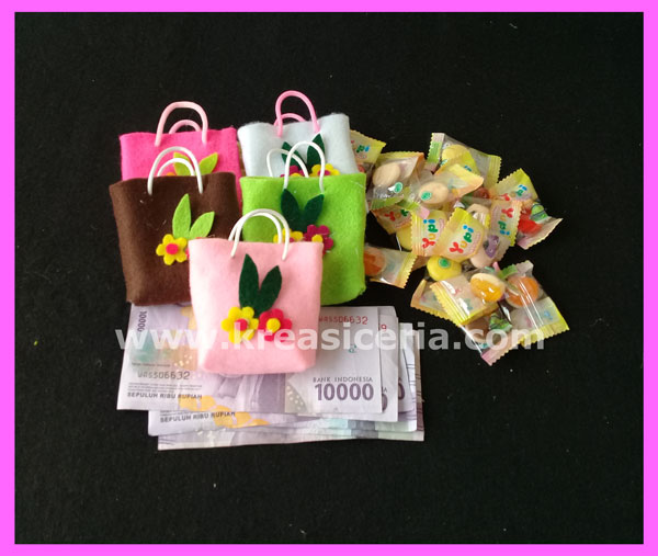 Cara Membuat Amplop Lebaran Model Tote Bag Dari Kain Flanel