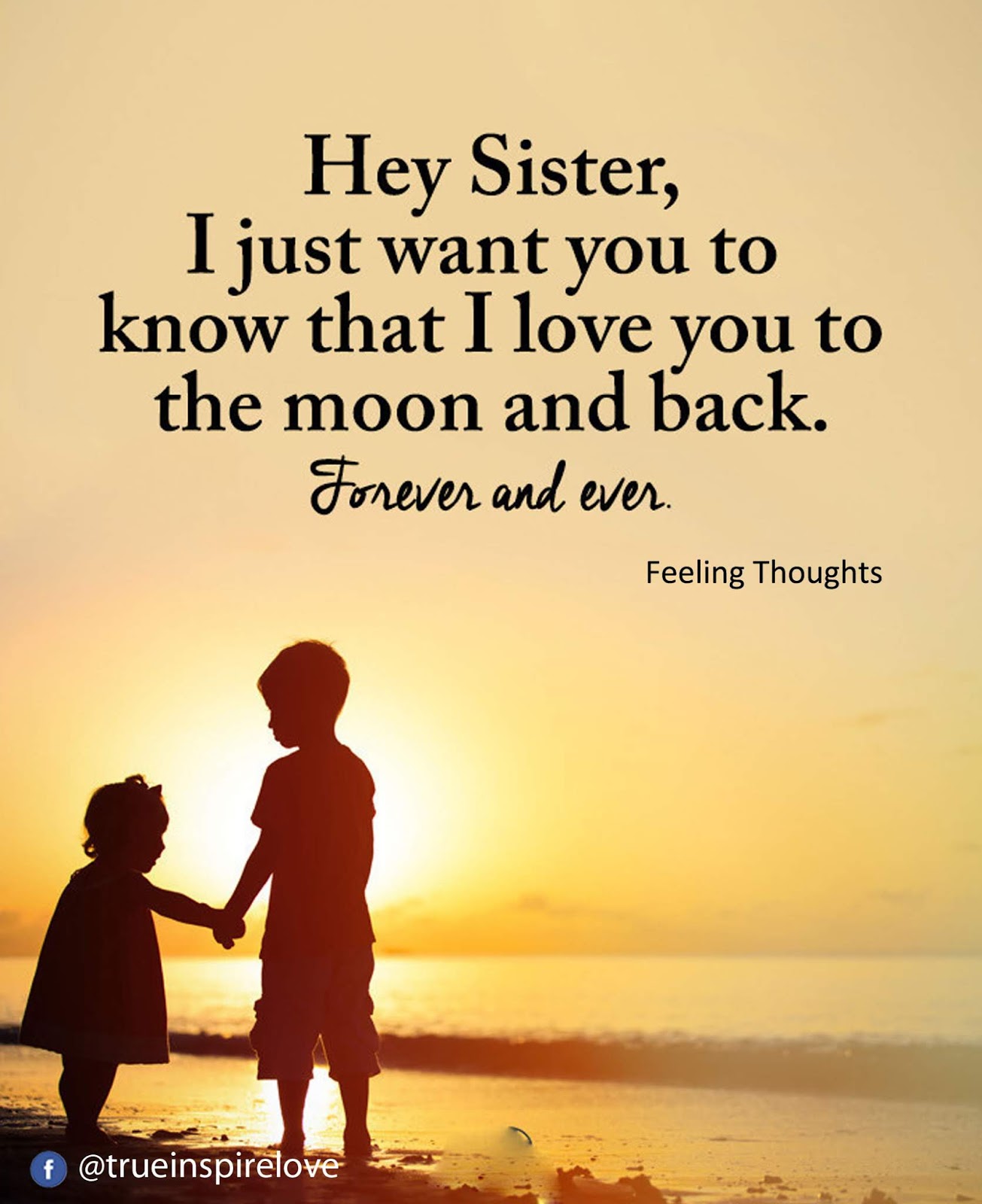 Hey sister. To the Moon and back. Картинка Hey sister. Sister and me.