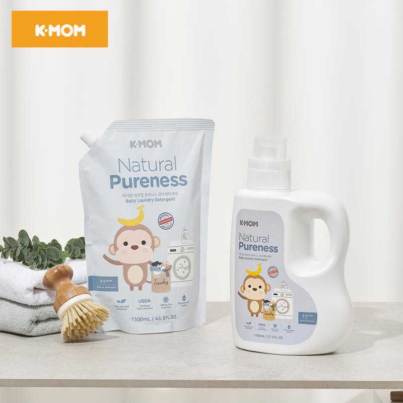 Nước Giặt Đồ Sơ Sinh Chiết Xuất Thảo Mộc Tự Nhiên K-Mom Hàn Quốc Dạng Túi (1300ml)