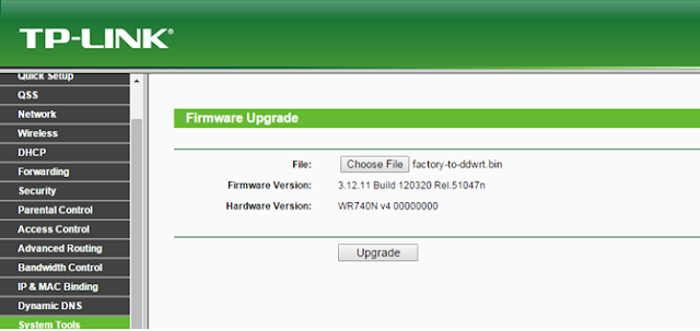 TP-Link firmware upgrade
