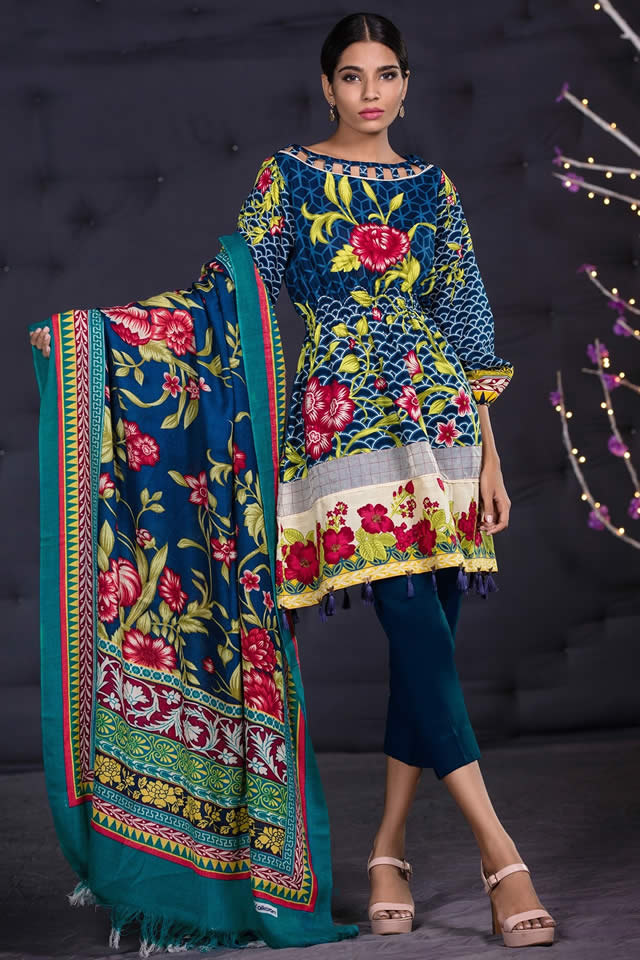 Alkaram Studio Winter 2018 Viscose Embroidery 3 Piece Collection