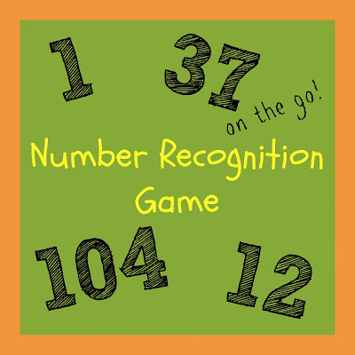 Number recognition game on the go - numbers 1, 37, 12, 104