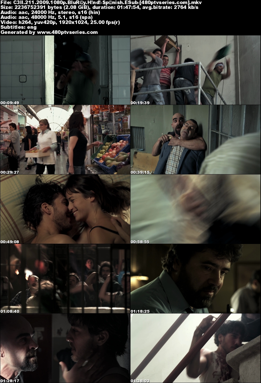 Watch Online Free Cell 211 (2009) Full Hindi Dual Audio Movie Download 480p 720p 1080p Bluray