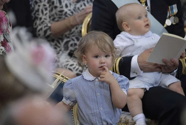 Queen Silvia, Crown Princess Victoria, Princess Estelle Princess Sofia, Princess Madeleine and Princess Leonore attended the baptism