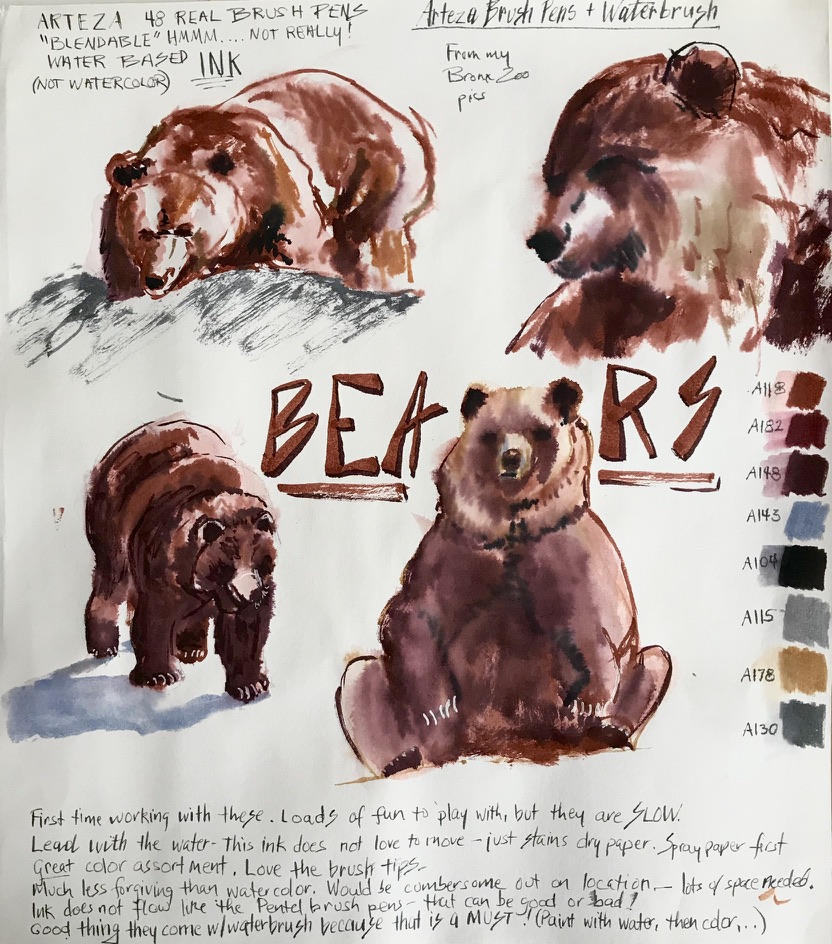 Hudson Valley Sketches - : Arteza Real Brush Pens -- Review and