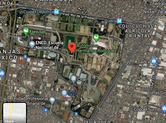 Google Maps para llegar al Autodromo Google Maps para llegar al Autodromo