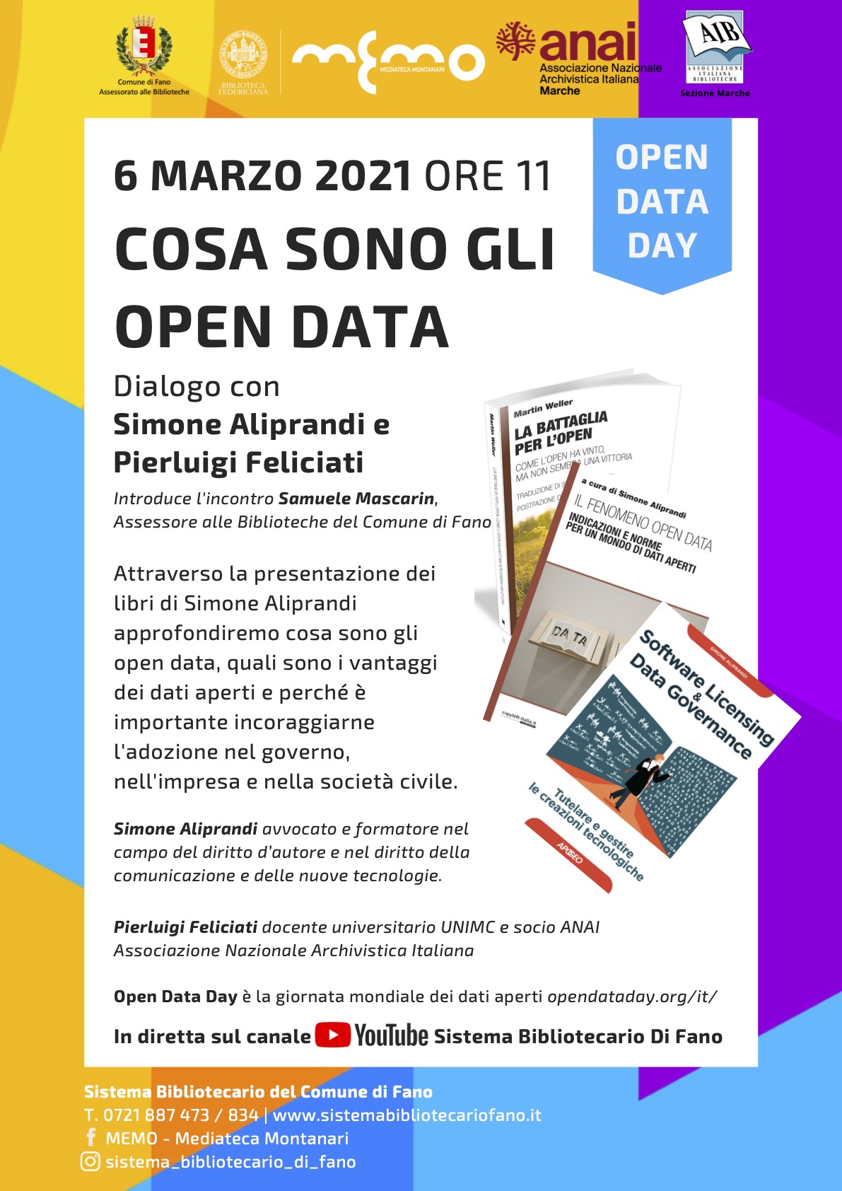 Open Data Day 2021: lo celebrerò online con il Sistema Bibliotecario Di Fano