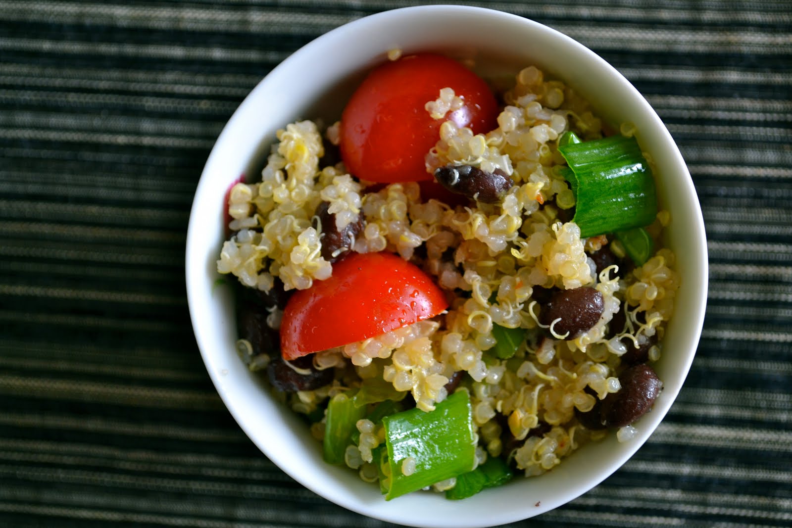 black bean + heirloom tomato quinoa salad the baked life