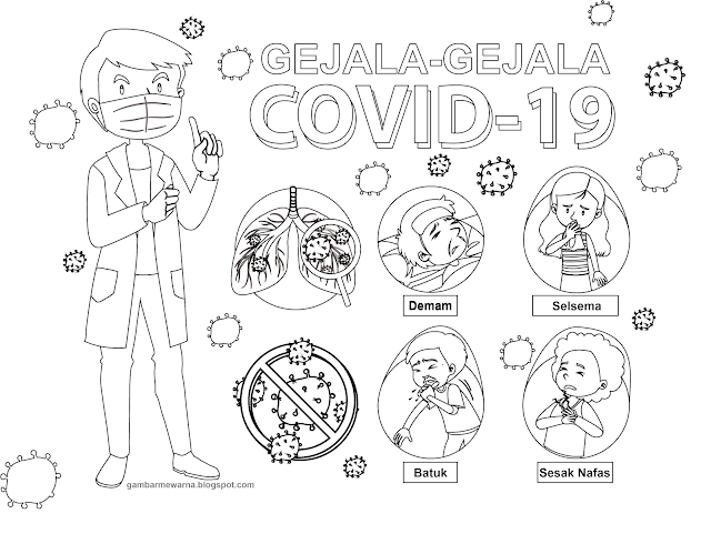 gambar mewarnai pencegahan covid 