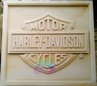 Logo harley davidson batu alam