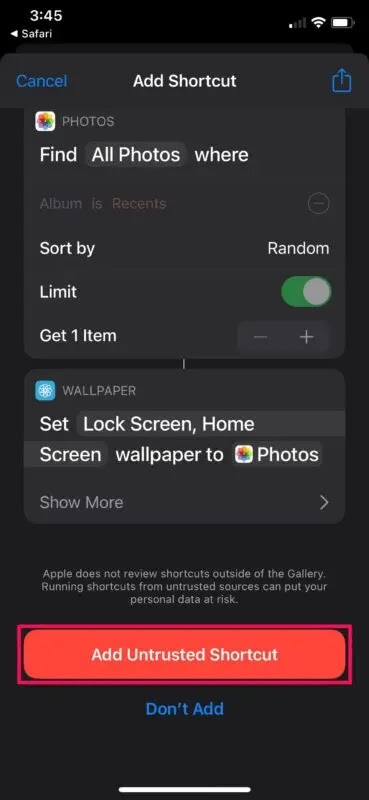 طريقة تغيير خلفيات آيفون تلقائيًا باستخدام تطبيق الاختصارات ShortCuts