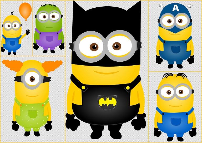 minions superheroes clip art