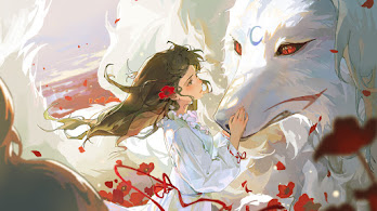 Anime Girl Wolf Fantasy Art 4K #4640b