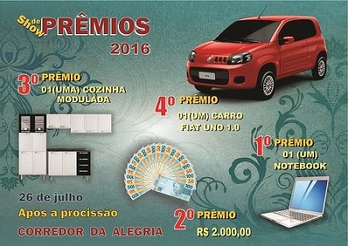 SHOW DE PRÊMIOS - ADQUIRA SUA CARTELA / SEJA TAMBÉM UM REVENDEDOR - PROCURE A SECRETARIA PAROQUIAL