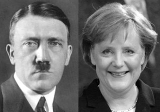 Adolf Hitler e Angela Merkel; Adolf Hitler; Angela Merkel