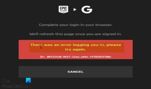 Lỗi đăng nhập Trình khởi chạy Epic Games-2