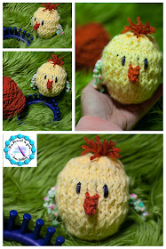 loom knit chick, loom knit easter pattern, loom knitting, free loom knitting patterns, loom knit chicken, loom knit amurigumi, loom knit easter patterns, Easter patterns, easter chick, easter bunny 