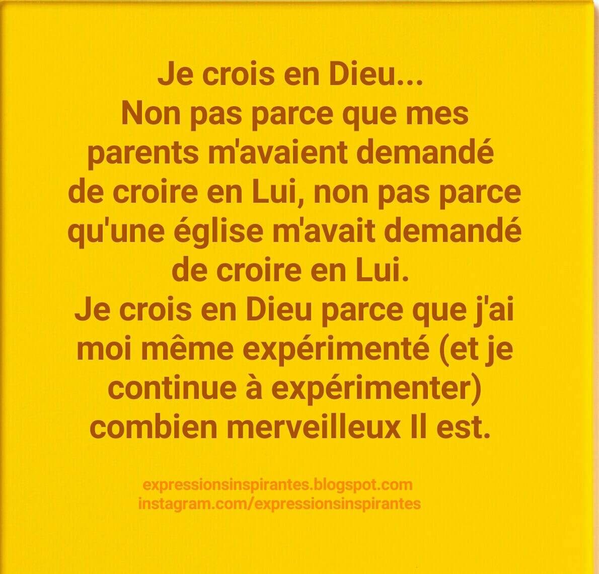 Expressions Je crois en Dieu