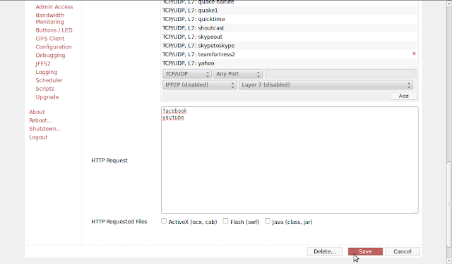 DriveMeca bloqueando trafico con firmware Tomato en un Linksys WRT54G