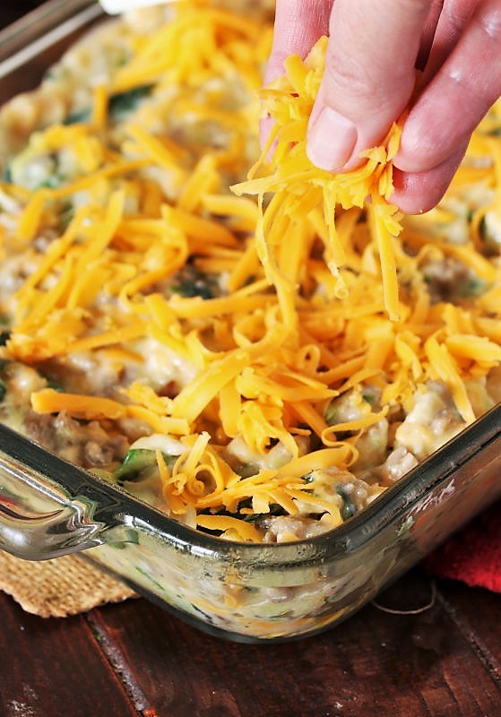 Cheesy Zucchini & Sausage Casserole The Kitchen is My Playground