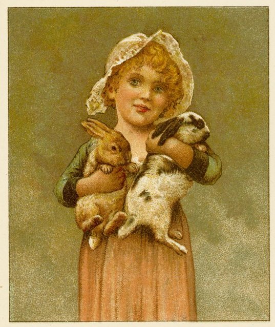 Darling Rabbit bumble button: Darling Victorian Rabbits and Bunnies From Children's ...