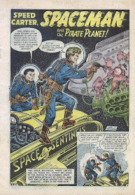 Spaceman 1 first story: splash panel, then one story panel