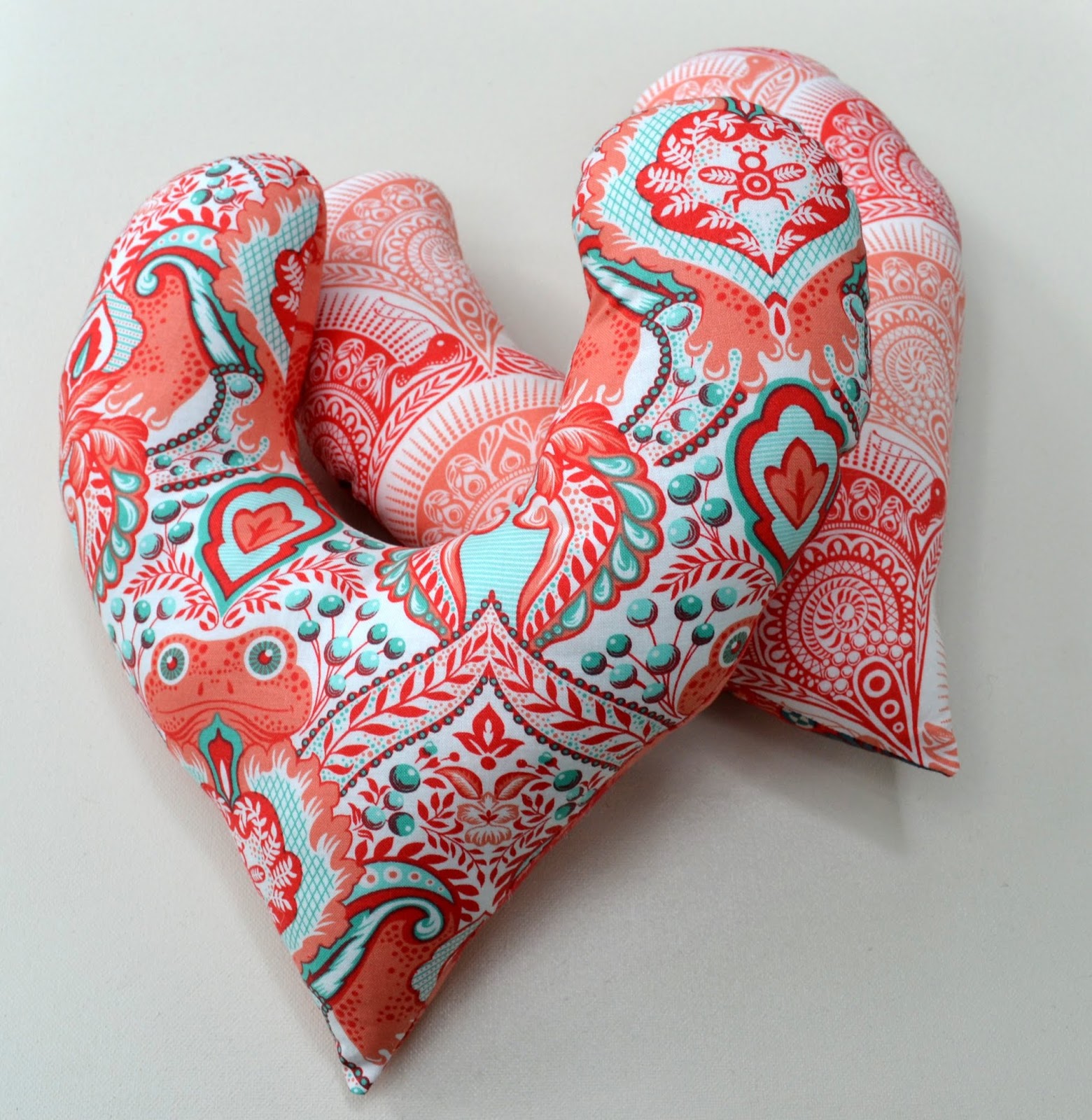 Bear, Dolly and Moi heart pillows from Breast cancer