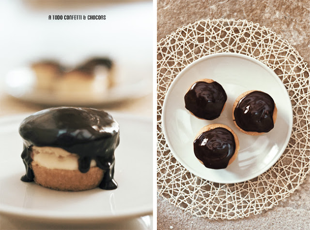 Boston Cream Pie individuales - finde cocinillas