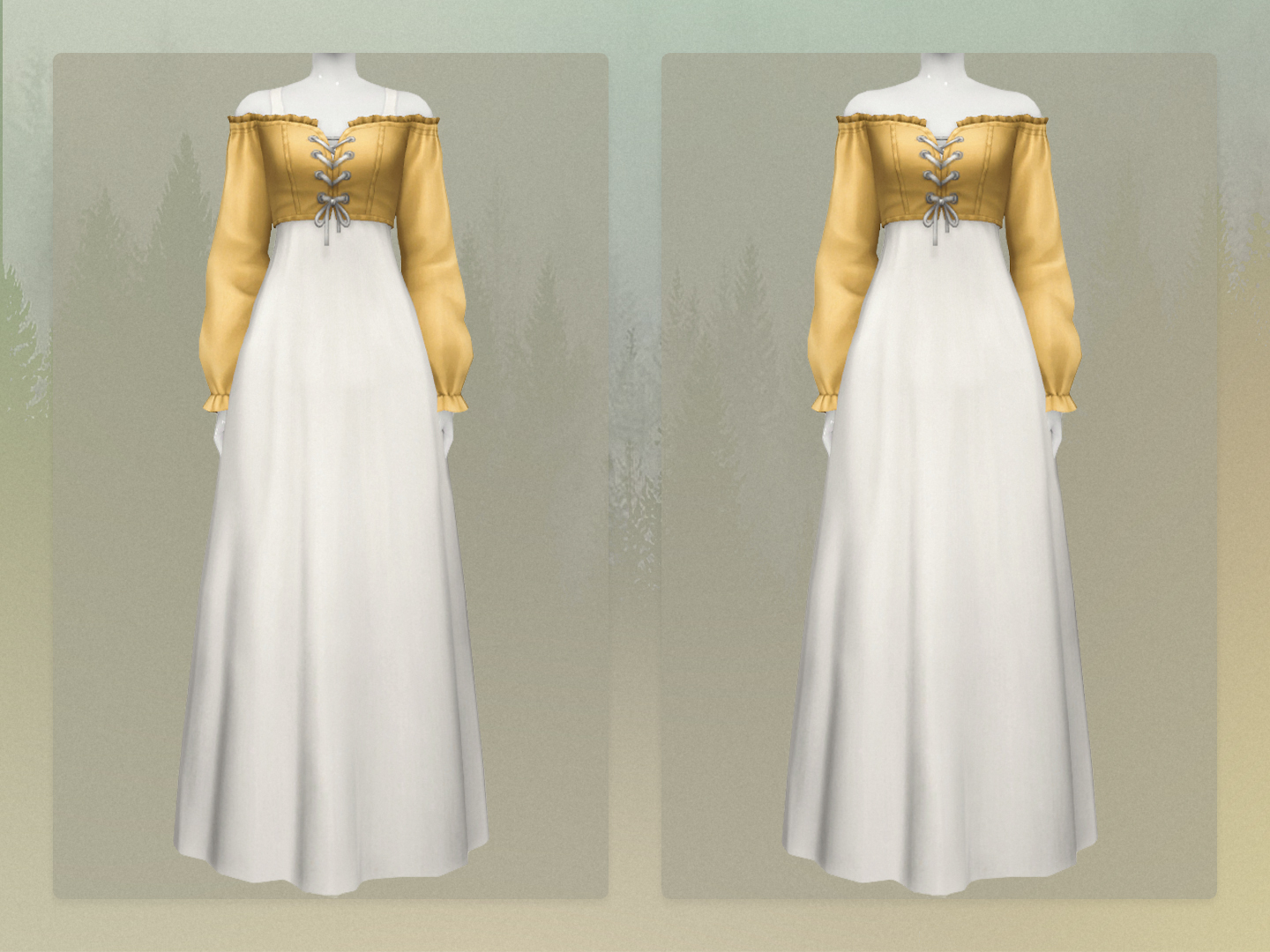 Azenor Dress Sims 4 CC Outfit