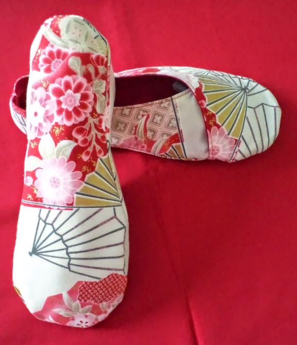 Kimono slippers crafted by eSheep Designs