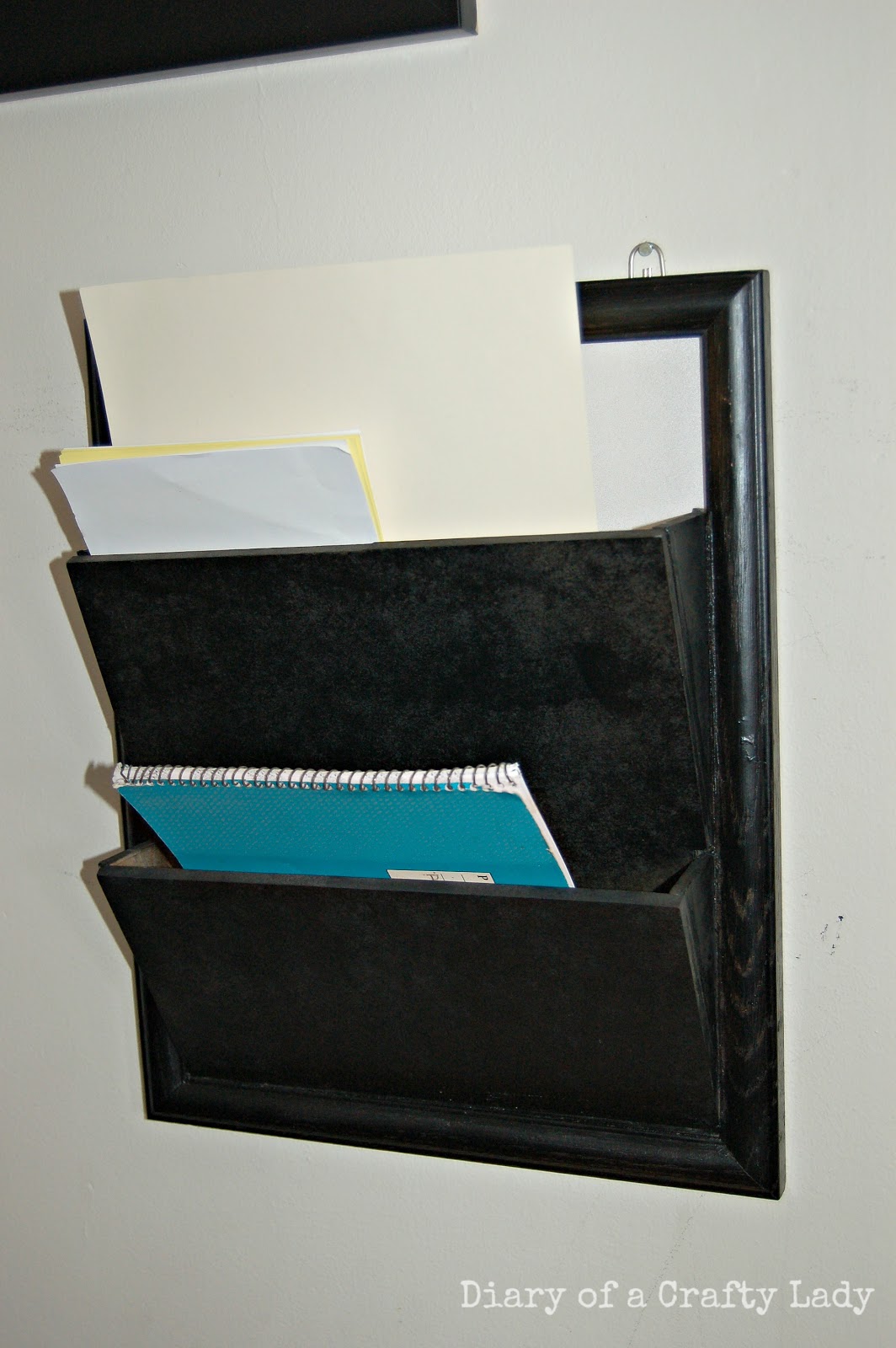 Diary of a Crafty Lady Wall Mounted Paper {or Magazine} Holder by