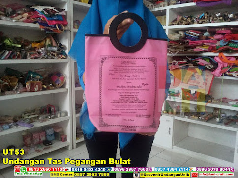 jual Undangan Tas Pegangan Bulat