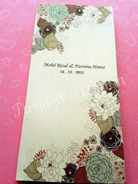 Handmade Malay Wedding Invitation Card, kad kahwin, floral, flower, bunga, rhinestone, printing, marriage, indian, western, style, unique, special, modern, kuala lumpur, malaysia, online