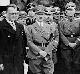 Hitler in Vienna with Arthur Seyss-Inquart, Heinrich Himmler, and Reinhard Heydrich. worldwartwo.filminspector.com
