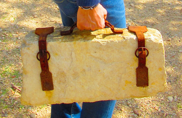 heavy suitcase sculpture