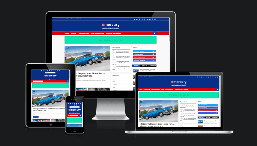 Mercury News Magazine Blogger Template Mercury News Magazine Blogger Template