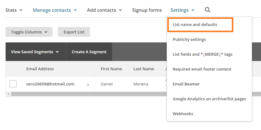 02-list-name-and-defaults-mailchimp