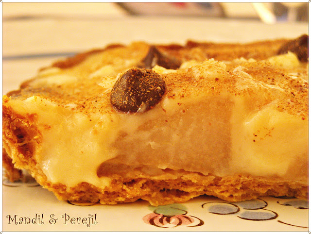  TARTA DE CREMA Y PERA. 