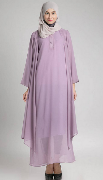 Model baju gamis simple untuk ibu hamil