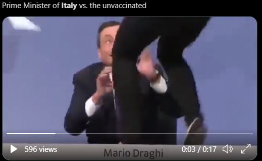 Prime Minister Mario Draghi Italy vs. the unvaccinated