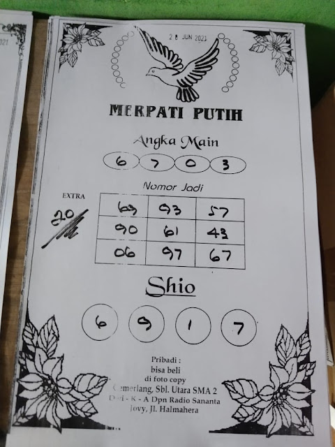 Kode Merpati Putih Ambon Hari Ini Syairku Hari Ini