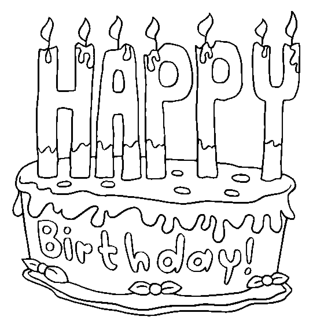 images of coloring pages for birthday cards - photo #37