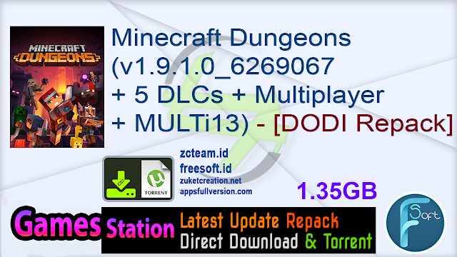 Minecraft Dungeons (v1.9.1.0_6269067 + 5 DLCs + Multiplayer + MULTi13) - [DODI Repack]