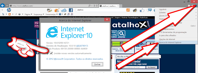 Atualizar o  Internet Explorer